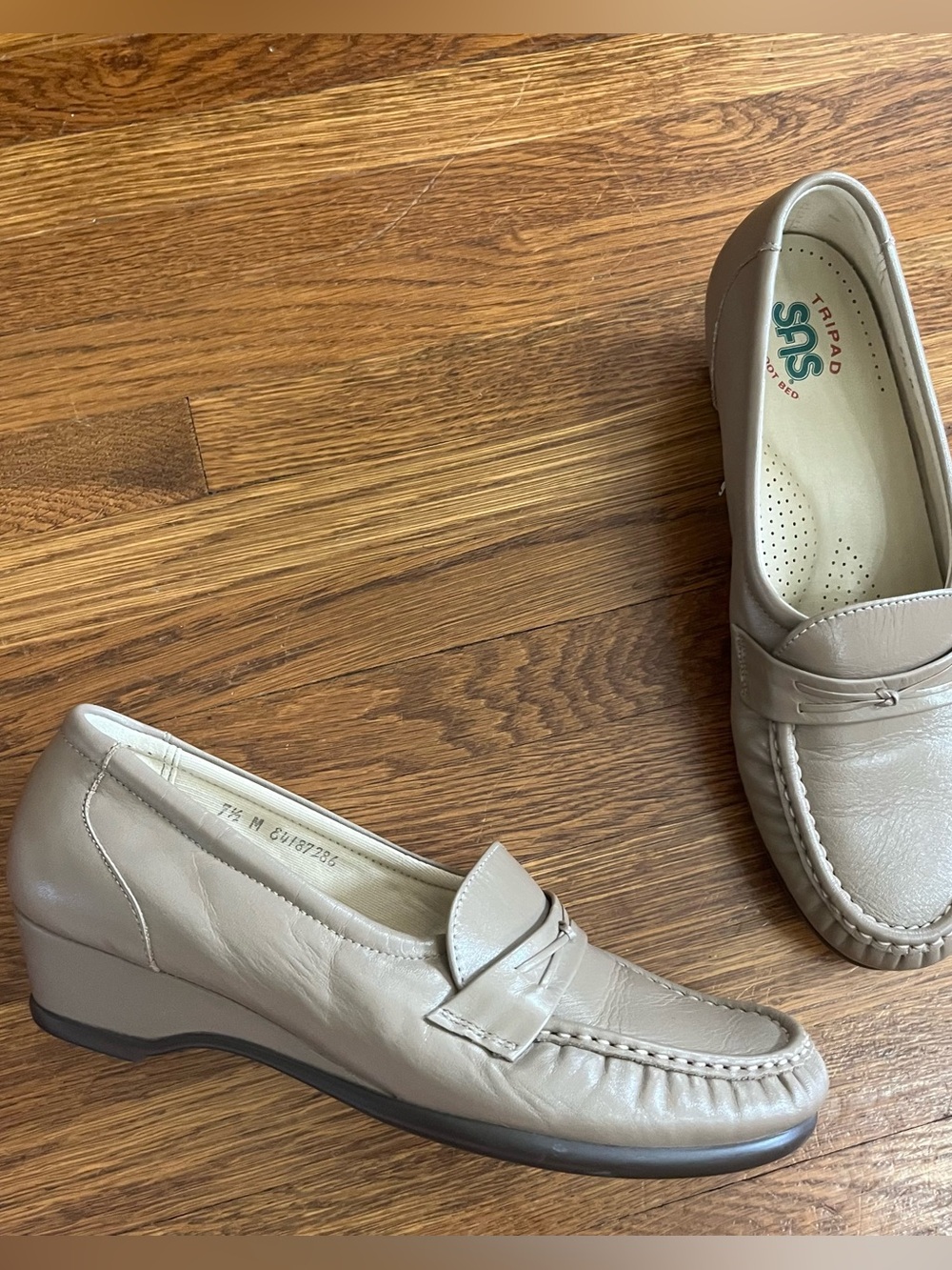 SAS wedge heel shoes Tripad 7.5 mocha tan classic comfort slip on